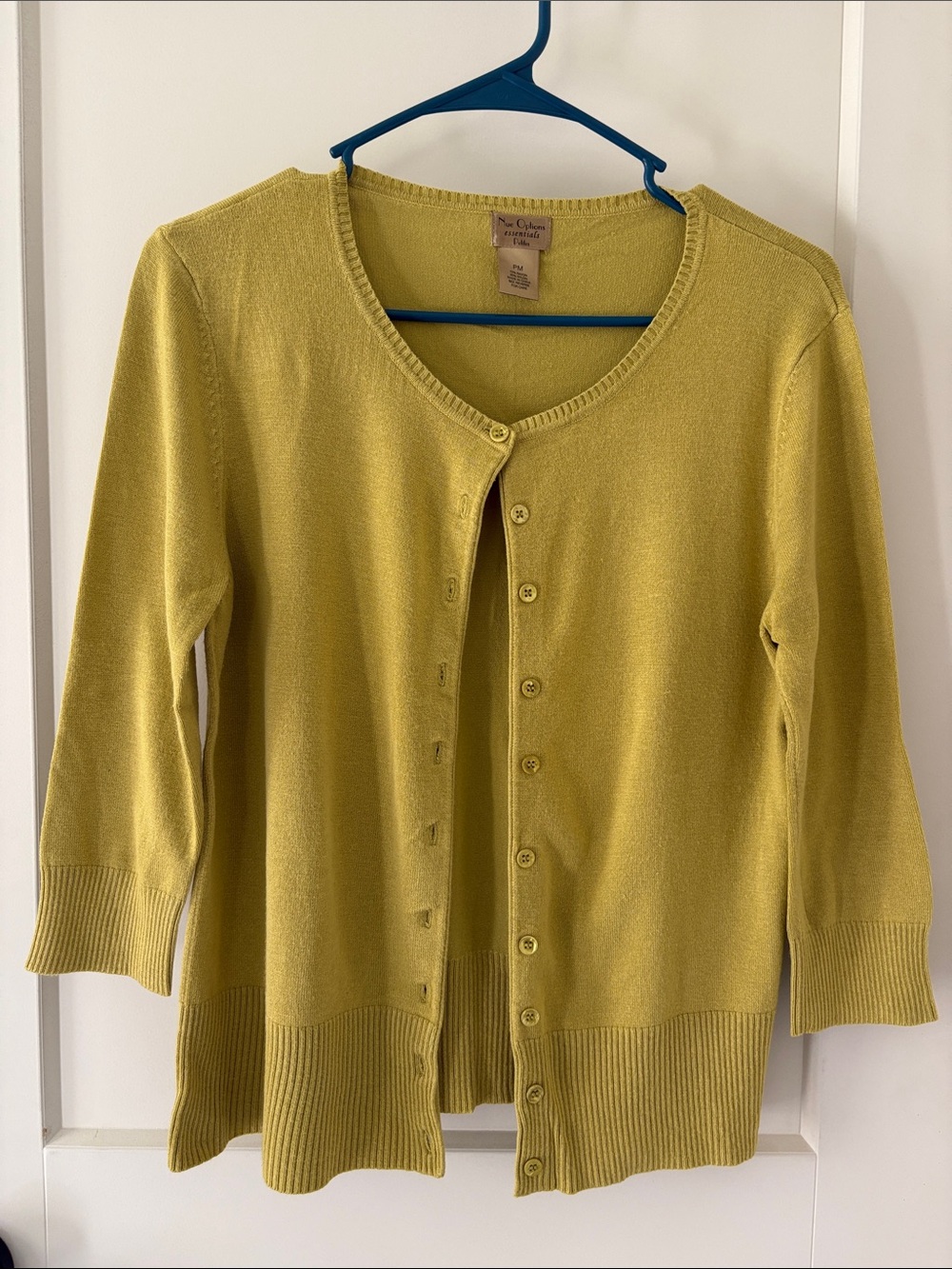 Nue Options Lime-Green Button-Front Women's Cardigan